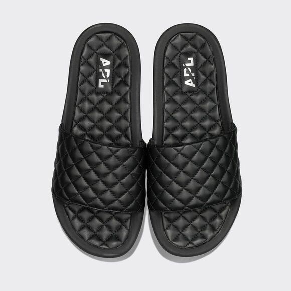 APL Black Quilted Women's Slippers - Picture 1 of 7